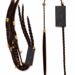 Braided Hair Extension with Gold Charms