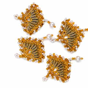 Elegant Pearl Lace Hair Tassel Charms