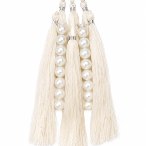 Elegant Ivory Pearl Tassel Hair Accessory Set